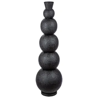 Casablanca Deko Vase groß Bodenvase modern XXL aus Eisen - Wohnzimmer Dekoration Blumenvase für Pampasgras Blumen - Farbe: Schwarz Höhe 87 cm
