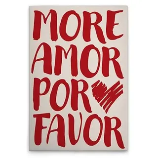 A.S. Création Leinwandbild More Amor por Favor - Wandbild in Beige, Rot - 80 x 120 cm - DD133018