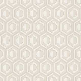 Rasch Textil Rasch Tapete 710120 - Vliestapete mit geometrischem Design in Retro-Optik in hellem Grau, Weiß und Silber aus der Kollektion Sophia - 10,05m x 0,53m (LxB)