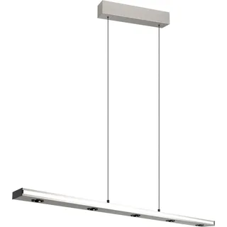 TRIO LEUCHTEN LED Pendelleuchte "GRAHAM, Hängeleuchte höhenverstellbar, dimmbar, Memoryfunktion", nickel, 7, H: 200cm, 1 Stk., Leuchten, up-and-down Licht Lichtfarbe einstellbar warm- bis kaltweiß 2300-4000K, LED Pendelleuchte