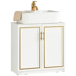 SoBuy BZR86-W Waschbeckenunterschrank Badschrank Waschtisch Badezimmerschrank Unterschrank