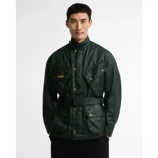 Barbour für Herren. MCA1155 Jacke Distressed 90th Anniversary A7 dunkelgrün (44), Lässig, Baumwolle