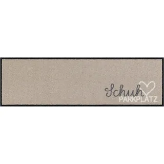 SALONLOEWE Fußmatte 030x100 cm Schuhparkplatz pur Taupe Fußabtreter, innen, außen, Schmutzfangmatte, Sauberlauf-Teppich