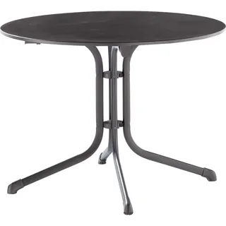 Sieger Klapptisch Ø 100 x 73 cm Eisengrau/Schieferdekor Anthrazit
