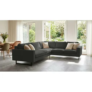 OTTO home Eckcouch Cord 2-Sitzer Schwarz