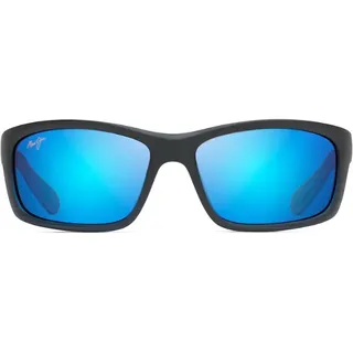 Maui Jim Kanaio Coast Polarisierte Sonnenbrille - Matte Translucent Blue / Black Stripe - Blue Hawaii/CAT3
