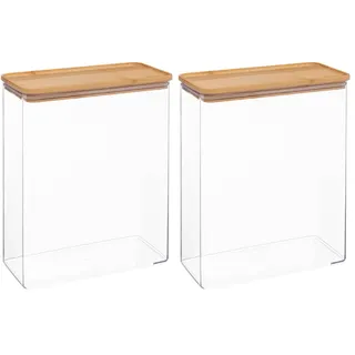 5 five simply smart Vorratsdose rechteckig 10 x 27 cm 4-tlg. transparent