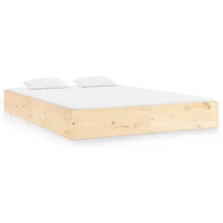 vidaXL Massivholzbett ohne Matratze 200x200 cm - Braun