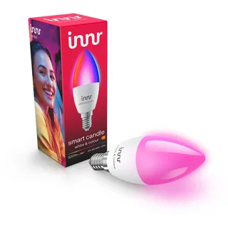 innr Zigbee Smart Lampe E14, funktioniert mit Hue* und Alexa (Bridge erforderlich), White & Color, 16 Millionen Farben, Smart Home Glühbirne, Kerze, Dimmbar, 1 Stück