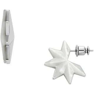 Skagen Creolen-Ohrringe Danish Star für Damen Edelstahl Perlmutt, SKJ1777040