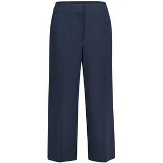 Culotte BETTY BARCLAY "Culotte unifarben", Damen, Gr. 46, EURO, blau (dunkelblau), Obermaterial: 96% Polyester PES. 4% Elasthan EL., Hosen Culotte