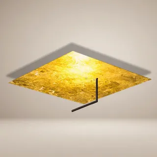 s.luce Edge 1 LED eckig/rund Blattgold 62x62 cm