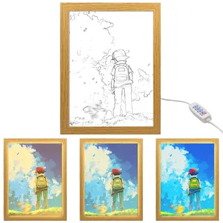 MeYuxg Anime Beleuchteter Bilderrahmen, Anime LED Box, Kreative LED Bilderrahmen, Japanische Lampe für Wohnzimmern, Schlafzimmern, Cafés und Kinderzimmer (1)