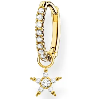 Thomas Sabo Creole mit Stern Anhänger vergoldetes Silber CR707-414-14 weiß