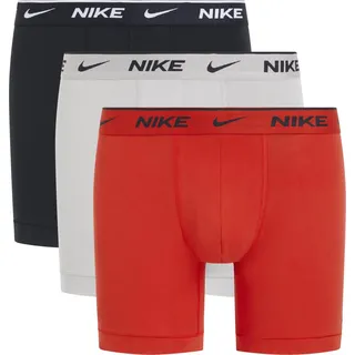 Nike Boxershorts Brief 3PK Unterwäsche, Black/College Grey/Uni Red, M Herren