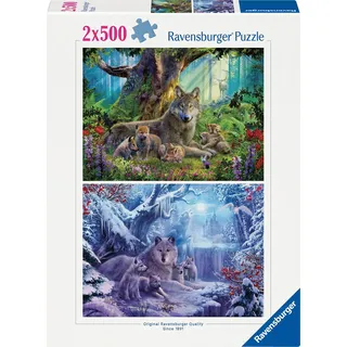 Ravensburger Puzzle 12000342 - Wölfe - 2x 500 Teile Puzzle für Erwachsene und Kinder ab 12 Jahren, Tier-Puzzle Wolf