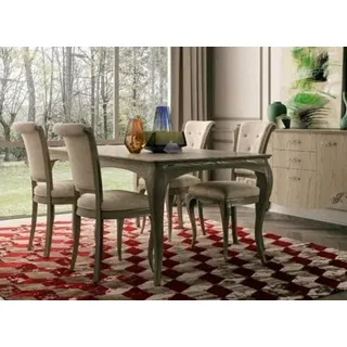 Möbel Einrichtung Tisch + 4x Stuhl Set 5tlg. JVmoebel - Grau