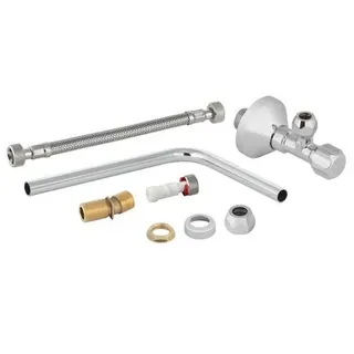 Geberit Monolith Wasseranschlussset seitlich, zu Geberit Monolith Sanitärmodul für WC, hochglanz-verchromt, 131.071.21.1