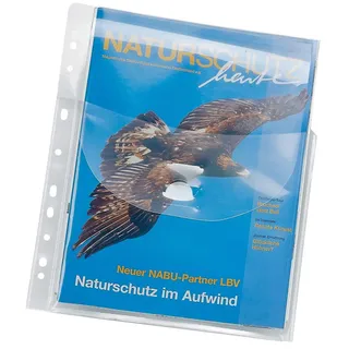 Veloflex 4320100 - Prospekthülle Jumbo, Faltentasche DIN A4, für bis zu 50 Blatt, mit Verschlussklappe, 10 Stück