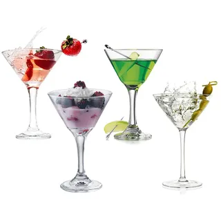 Orchid Royal Leerdam Martini-Gläser, transparent, 25 cl, elegant, robust und spülmaschinenfest, 4 Stück