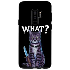 Hülle für Galaxy S9+ Halloween Katze Messer Design Witzige Tier Katzen