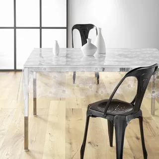 Douceur d'Intérieur Soleil Tischdecke, rechteckig, transparent (140 x 240 cm), bedrucktes PVC 14/100E