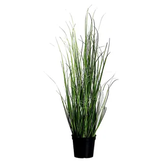 Dekogras im Topf - Künstlich & Naturgetreu - Höhe 60cm - Schwarz