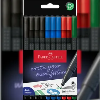 Faber-Castell Grip Fineliner 0,4 mm, 10 St.