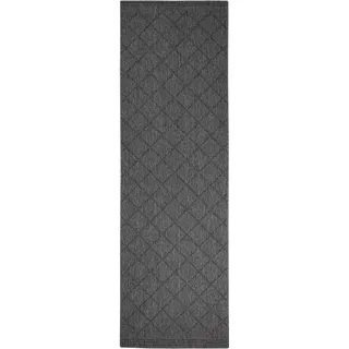 HANSE HOME »Corsica Wendeteppich« rechteckig 5 mm Höhe In-& Outdoor, Wetterfest, Balkon, Läufer, Wohnzimmer, Wasserfest schwarz Anthrazit schwarz), B:80cm H:5mm L:250cm, Kunstfaser, Teppiche, Teppich,