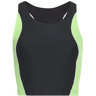 LASCANA ACTIVE Crop-Top Damen schwarz/grün Gr.XS (32/34)