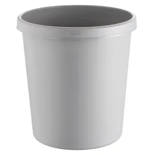 helit Papierkorb "the german" mit Rand, 18 Liter, Abfalleimer mit umlaufendem Griffrand, Farbe: mittelgrau