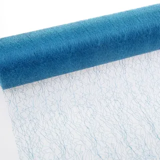 Deko AS GmbH Spiderweb - Mesch - Tischband - 30cm türkis - Rolle 25m - 67 020-R 300