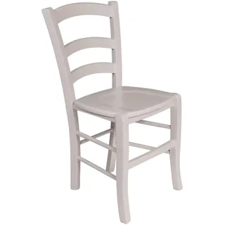 Dmora - Klassischer Holzstuhl, für Esszimmer, Küche oder Wohnzimmer, Made in Italy, cm 46x42h87, Sitzhöhe cm 47, Farbe Weiß