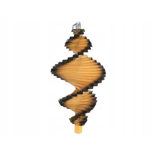 MAZUR Windspirale aus Holz 55 cm | Windspiel Garten | Twister | Wind Spirale | Windspiele | Wind Spinner | verbranntes Kiefernholz