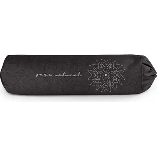 tiguar Yoga Bolster, 66 x 19 cm  ergonomisches Meditations- und Yogakissen mit Buchweizenfüllung, zylindrische Form, aus Baumwolle, in Graphit  für Pilates, Entspannung und Stretching