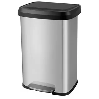 Costway Mülleimer 50 l Silber