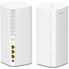 Tenda Nova MX12 Mesh WLAN WiFi 6 System - AX3000 Dual Band WLAN Mesh System -empfohlen für Häuser mit 3-5 Schlafzimmern-6X Gigabit Port - Ersetzt WLAN Router & Repeater-Kompatibel mit Alexa-2Pack