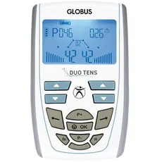 GLOBUS | Duo Tens, 2-Kanal-Elektrostimulationsgerät, 20 Programme für die Behandlung von Schmerzen und Beschwerden.