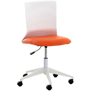 CLP Drehstuhl Lederlook orange , Orange , Kunststoff , 61x92x61 cm , Büromöbel, Bürostühle, Drehstühle