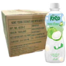 KATO - Kokosnuss Saft mit Nata de Coco - 24 X 320 ML - Multipack