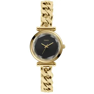 Fossil Carlie Damen 28MM Goldfarbene Edelstahluhr, ES5440