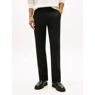 Chinohose TOMMY HILFIGER "DENTON", Herren, Gr. 33, Länge 32, schwarz, Web, Obermaterial: 53% Elastomultiester, 47% Polyester, gerade, Hosen Chinohose, feuchtigkeitsableitend, Straight Fit