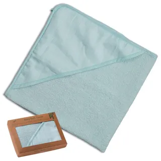 Urban Kanga Kapuzenhandtuch Baby Doppelseitiges Baby Badetuch Öko-Tex 100% Baumwolle Musselin (Mint)