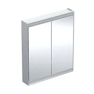 Geberit ONE Spiegelschrank ComfortLight, 2 Türen, AP-Montage, 75cm, Aluminium eloxiert