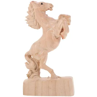 BESPORTBLE Holz Pferdestatue 4.72 Zoll Zarte Pferde Figur Mit Erhobenem Bein Dekorative Skulptur FüR Wohnzimmer BüRo Kaffeehaus Auto Geschenkidee FüR Pferdeliebhaber