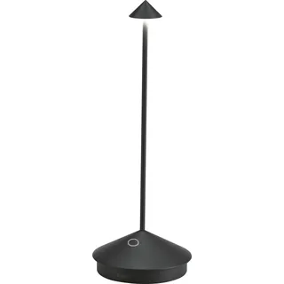 Zafferano Pina Tischlampe - Aufladbare LED Außenlampe - 29 cm - Schwarz - Schwarz
