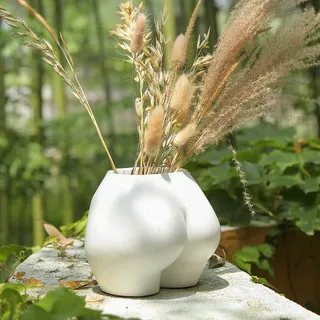 FROZZUR Unterer Körper-Topf, weiblicher Körper geformter Blumentopf mit Drainagelöchern, Harz Pflanztopf, Skulptur Dekor, Modern Boho Cute Chic Butt Planter für Indoor oder Outdoor Pflanzen