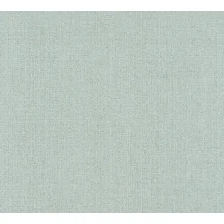 A.S. Création Vliestapete Uni Textiloptik 10 m x 0,53 m 300 g Blau/Grün 363783