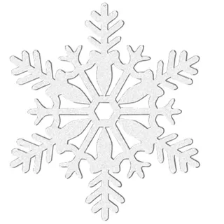 Amscan 191360 - Deko-Ausschnitte Schneeflocke im Set, 4 Stück, Größe 10,1 cm, Snowflakes, für Weihnachten, Silvester, Winter