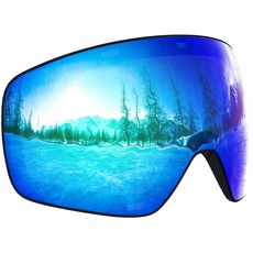 Dizokizo Ersatz Skibrille Linse Magnetische Sphärische Schneebrille Linse für Snowboarding Skifahren
